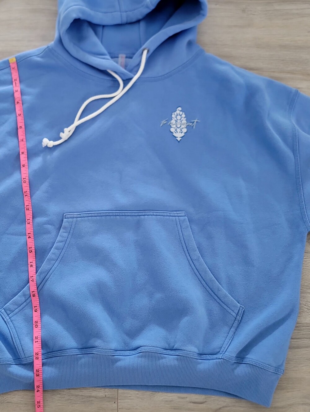 Free People Movement Final Call Front Logo Hoodie Riviera Blue Combo Small - Picture 11 of 11